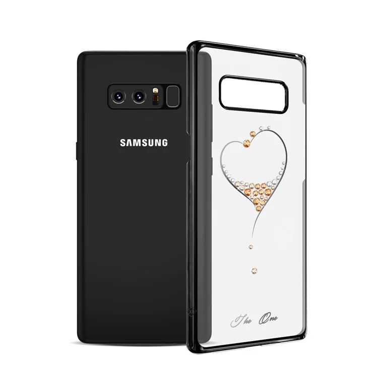 KINGXBAR Star Series Crystal Decor PC Case for Samsung Galaxy Note 8 SM-N950 - Black / The Wish of the Starry Sky