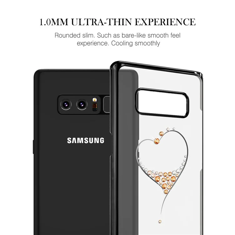 KINGXBAR Star Series Crystal Decor PC Case for Samsung Galaxy Note 8 SM-N950 - Black / The Wish of the Starry Sky