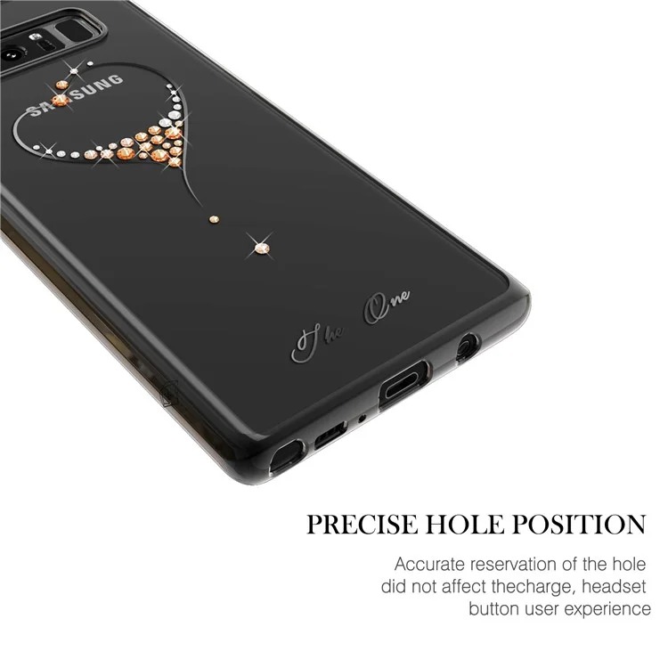KINGXBAR Star Series Crystal Decor PC Case for Samsung Galaxy Note 8 SM-N950 - Black / The Wish of the Starry Sky