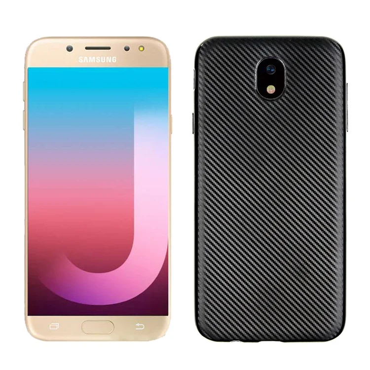 Carbon Fiber Texture Soft TPU Phone Case for Samsung Galaxy J7 (2017) EU Version / J7 Pro (2017) - Black
