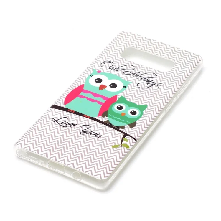 Pattern Printing IMD TPU Gel Cover for Samsung Galaxy Note 8 SM-N950 - Owl Family