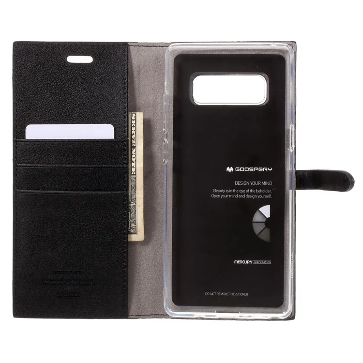 MERCURY GOOSPERY Romance Diary Wallet Leather Case for Samsung Galaxy Note 8 N950 - Black