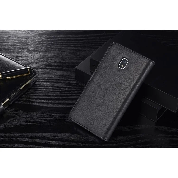 DG.MING Movable 2-in-1 Inner Case + Split Leather Wallet Shell for Samsung Galaxy J5 (2017) EU Version / J5 Pro (2017) - Black