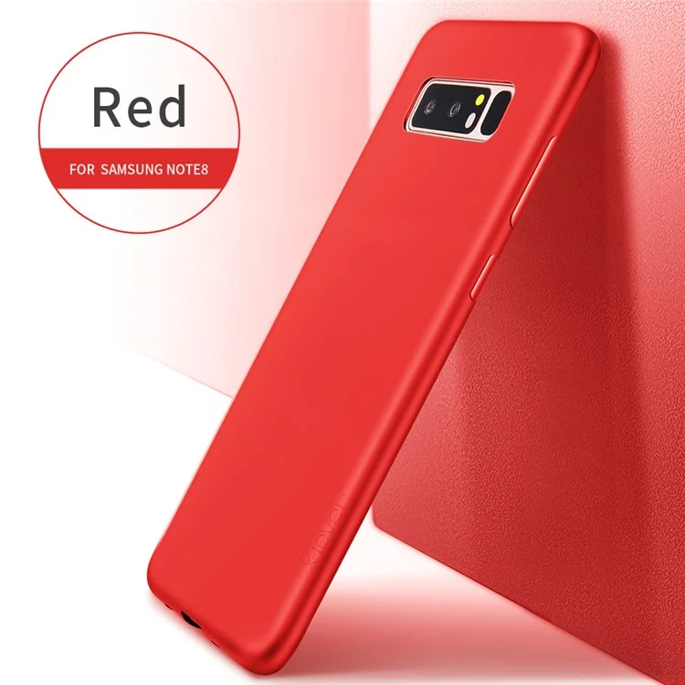 X-LEVEL Guardian Series Matte Jelly TPU Case Accessory for Samsung Galaxy Note 8 N950 - Red
