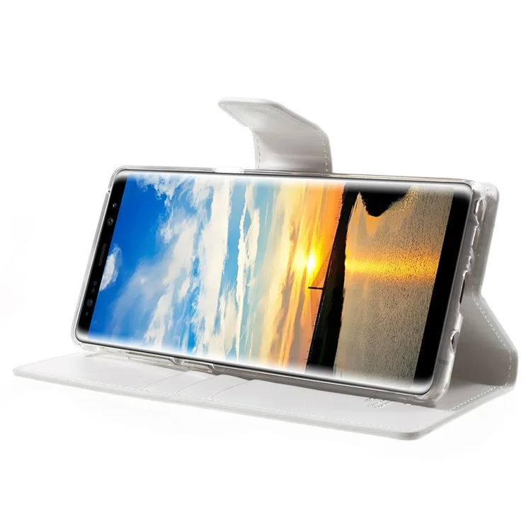 MERCURY GOOSPERY Sonata Diary Leather Cover for Samsung Galaxy Note 8 N950 - White