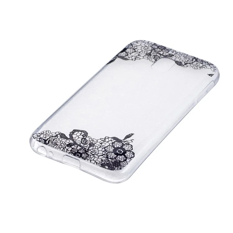 Pattern Printing TPU Back Case for Samsung Galaxy J7 (2017) EU Version / J7 Pro (2017) - Lace Flower Pattern