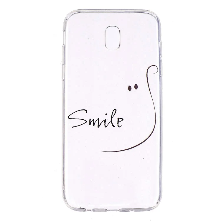 Ultra-thin Pattern Printing Soft TPU Phone Case for Samsung Galaxy J7 (2017) EU Version / J7 Pro (2017) - Smile