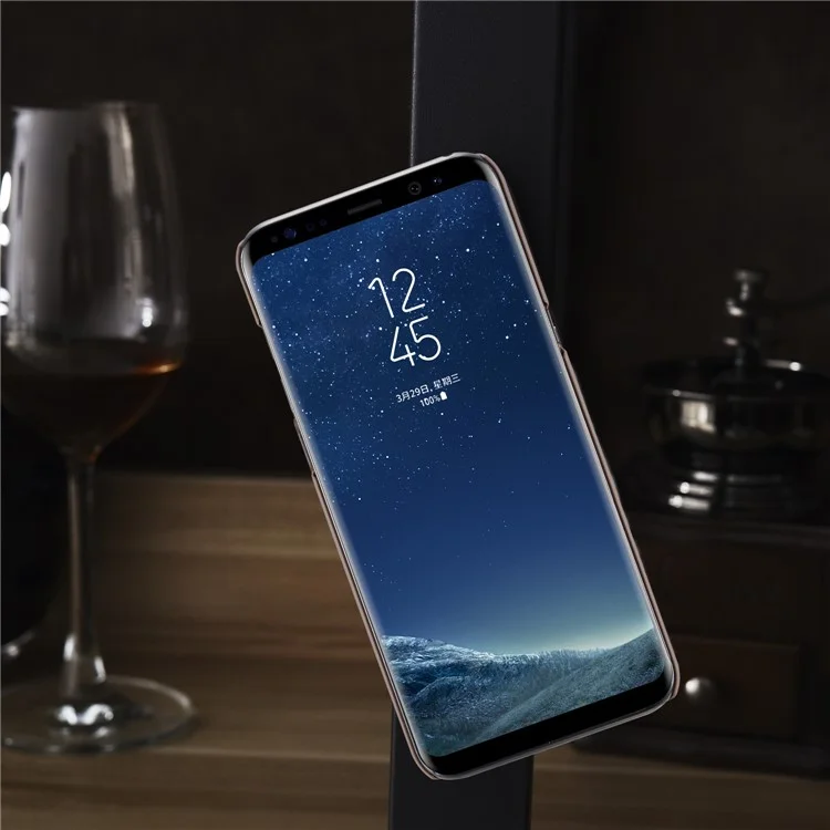 Detachable 2-in-1 Movable PC Case Vintage Leather Wallet Cover for Samsung Galaxy Note 8 SM-N950A - Grey