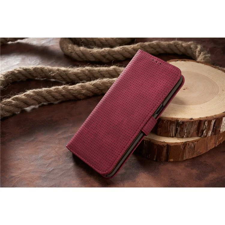 Retro Mesh Wallet Leather Flip Phone Cover with Stand for Samsung Galaxy Note 8 N950 - Rose