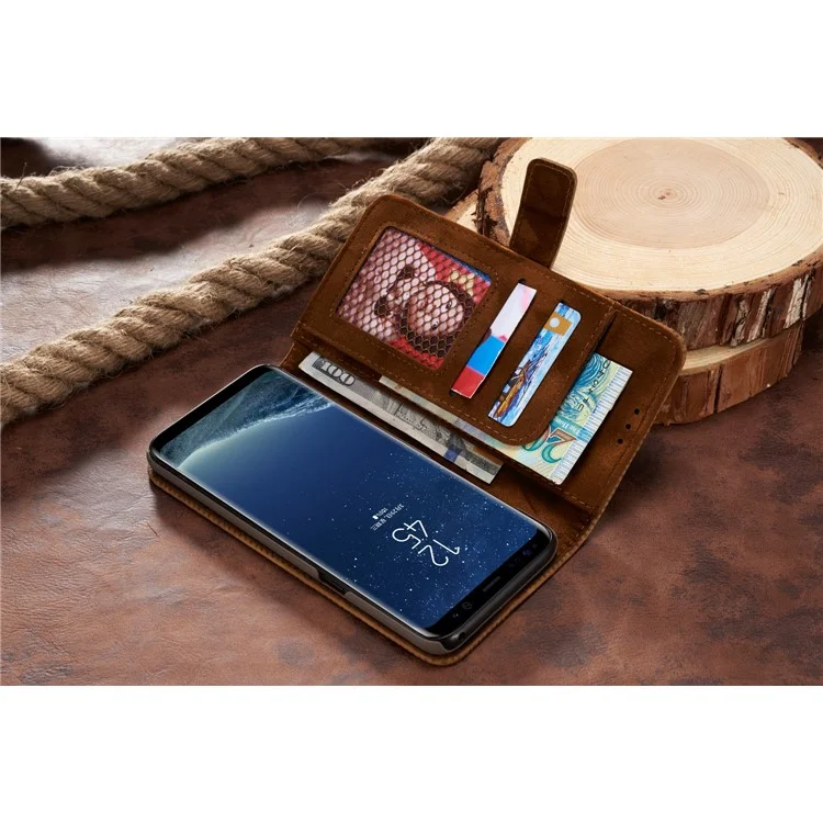 Retro Mesh Wallet Leather Flip Phone Cover with Stand for Samsung Galaxy Note 8 N950 - Rose