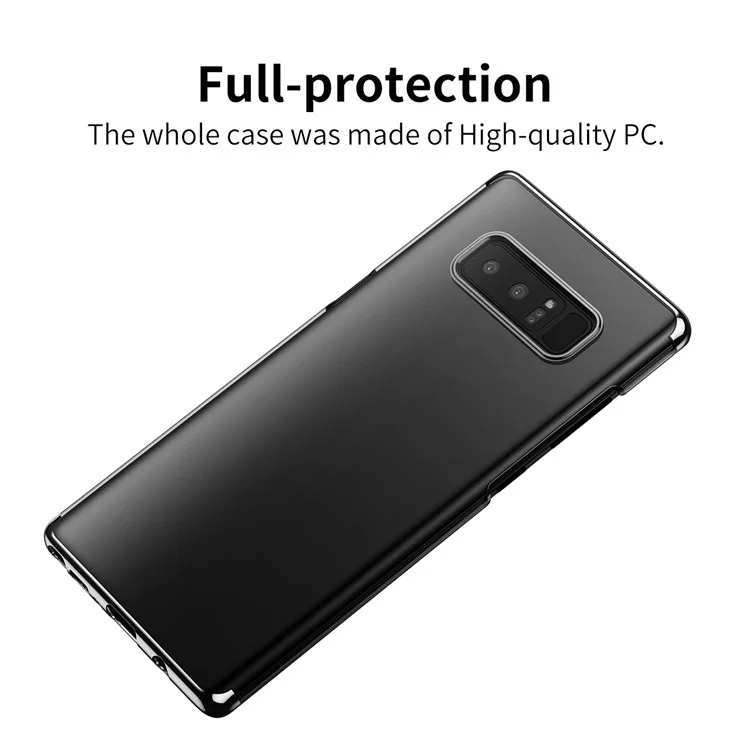 BASEUS Glitter Series Plated PC Hard Phone Case for Samsung Galaxy Note 8 N950 - Black