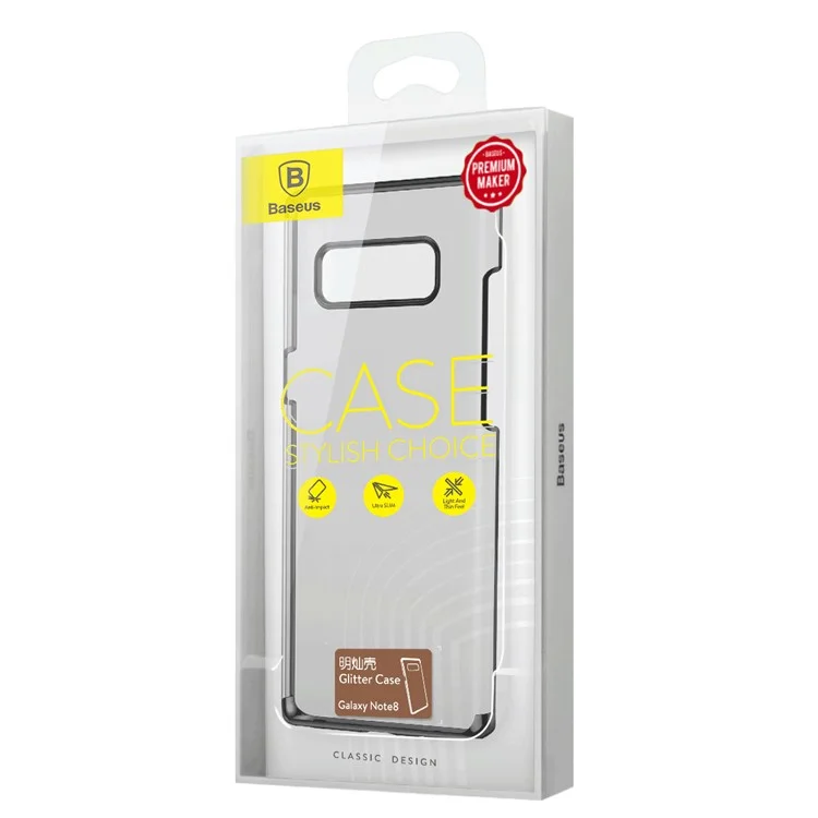 BASEUS Glitter Series Plated PC Hard Phone Case for Samsung Galaxy Note 8 N950 - Black