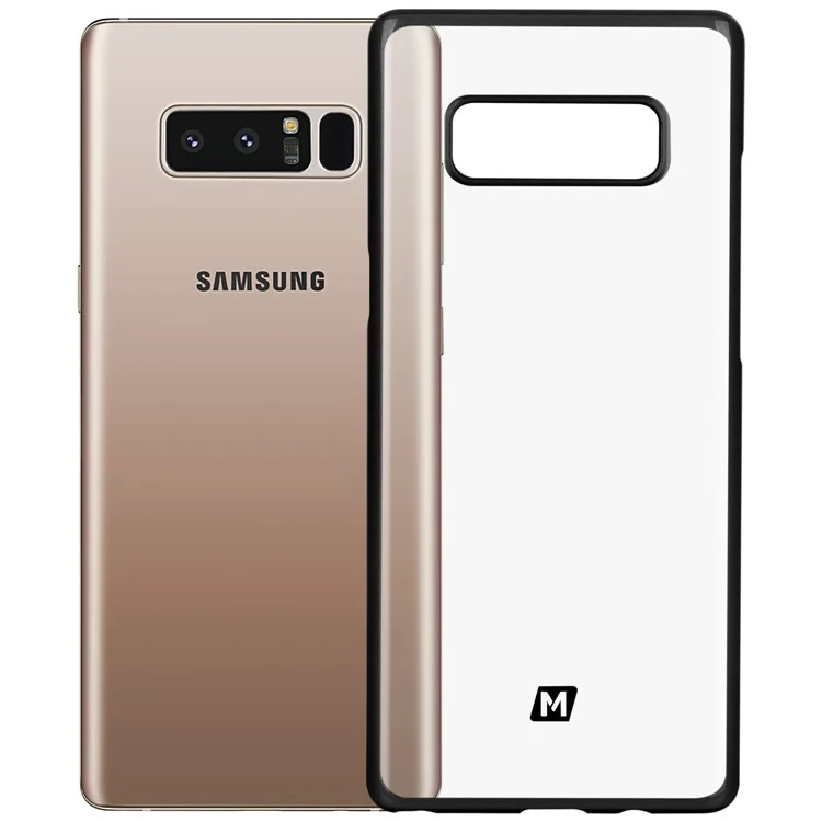 MOMAX Clear PC Hard Case with Kickstand for Samsung Galaxy Note 8 SM-N950 - Black