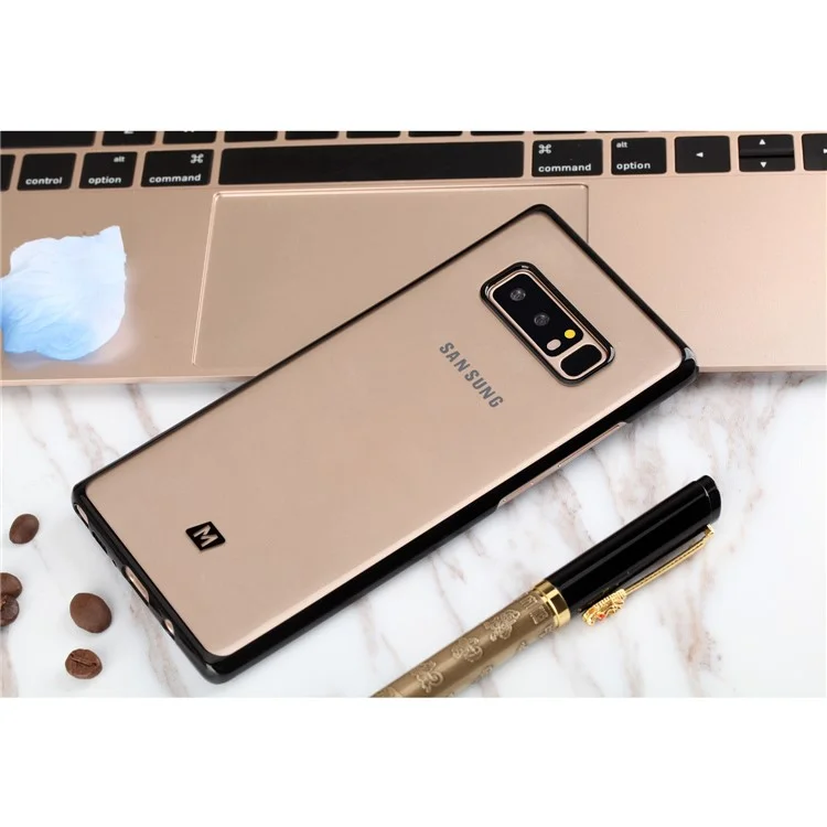 MOMAX Clear PC Hard Case with Kickstand for Samsung Galaxy Note 8 SM-N950 - Black