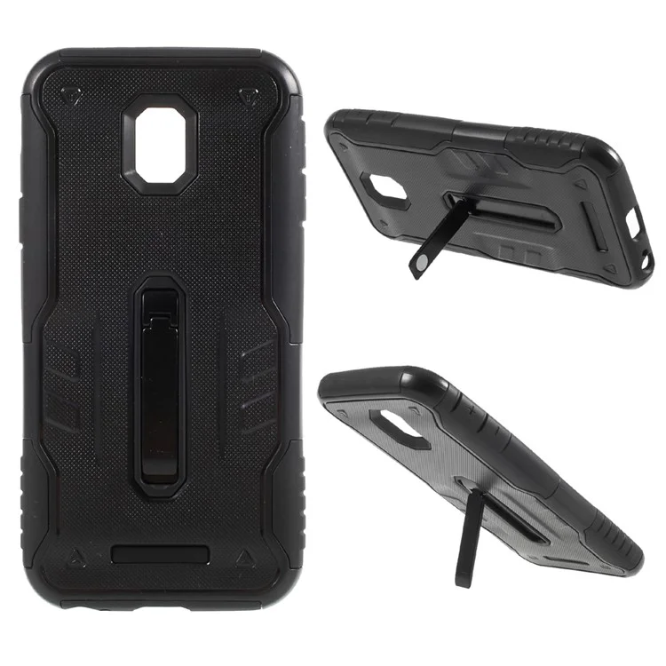 TPU + PC Combo Mobile Case with Metal Kickstand for Samsung Galaxy J5 (2017) / J5 Pro (2017) EU Version - Black