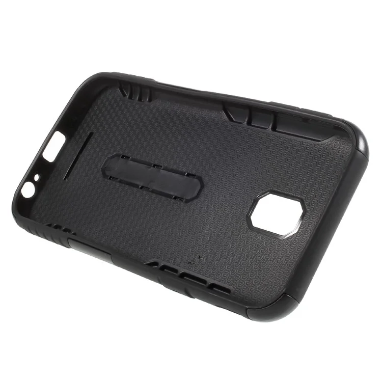 PC + TPU Hybrid Case with Kickstand for Samsung Samsung Galaxy J3 (2017) EU Version / J3 Pro (2017) - Black