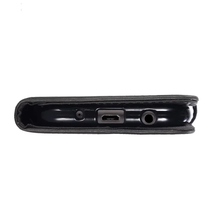 MUXMA Estuche de cartera de cuero artificial y lona para Samsung Galaxy J5 (2017) versión UE / J5 Pro (2017) - Gris