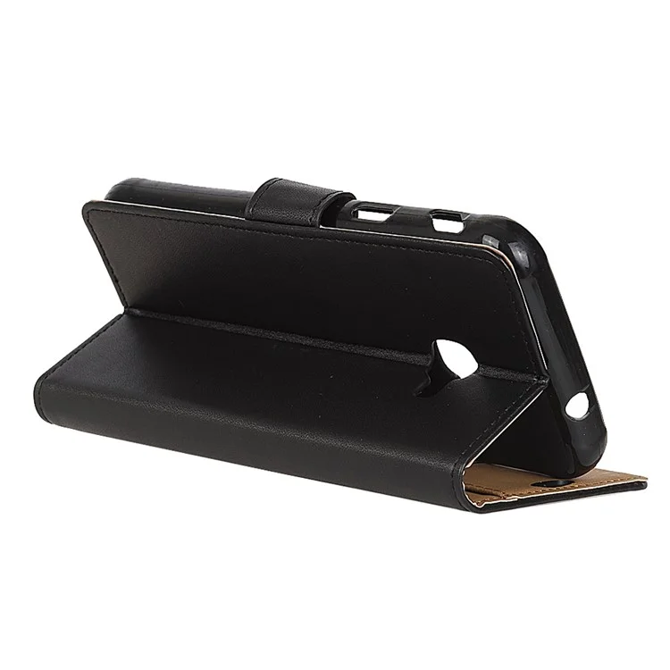 PU Leather Wallet Stand Mobile Phone Case for Samsung Galaxy Xcover 4 - Black