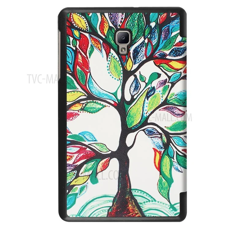 Pattern Printing Tri-fold Stand Leather Cover for Samsung Galaxy Tab A 8.0 (2017) - Colored Tree Painting