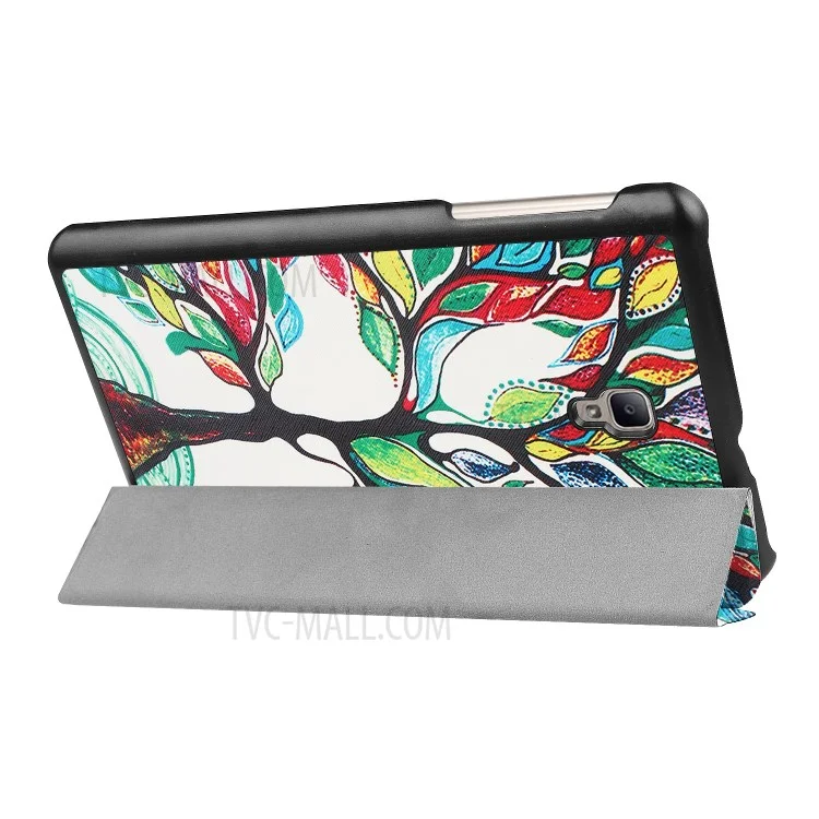 Pattern Printing Tri-fold Stand Leather Cover for Samsung Galaxy Tab A 8.0 (2017) - Colored Tree Painting