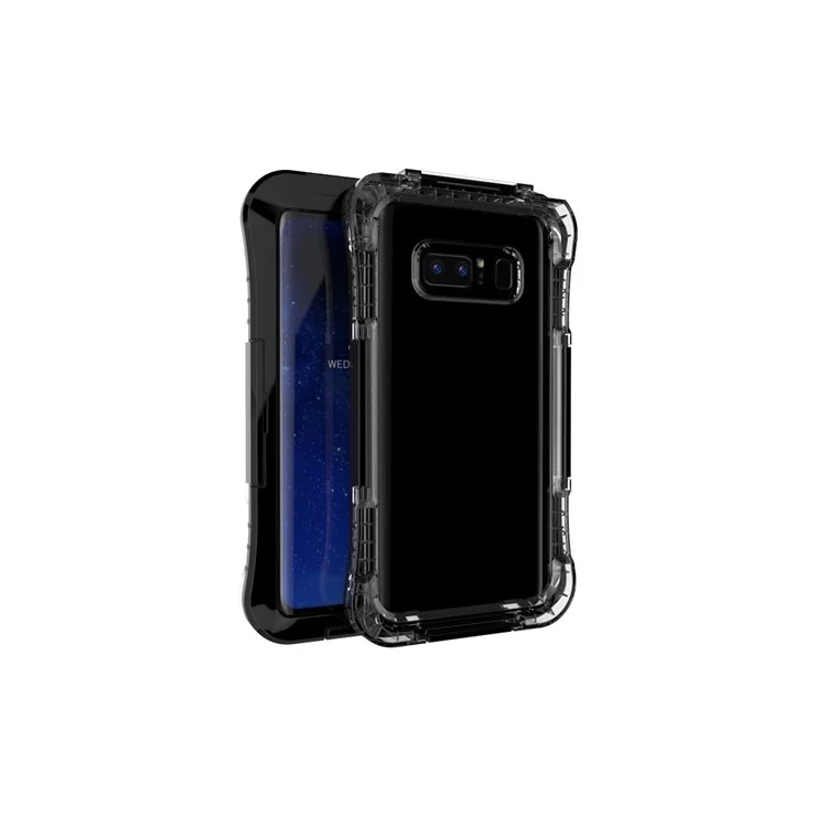 IP68 10M Underwater Waterproof Case Dirt/Dust/Snow Proof Case for Samsung Galaxy Note 8 SM-N950 - Black