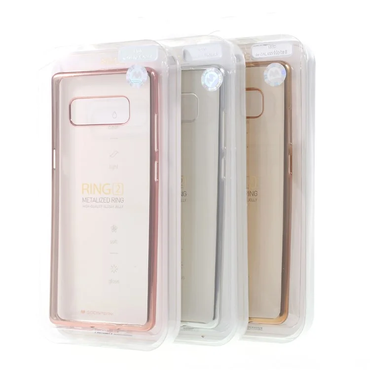 MERCURY GOOSPERY Electroplating TPU Case for Samsung Galaxy Note 8 SM-N950 - Silver