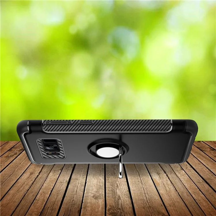 Armor PC TPU Hybrid Rotating Kickstand Case for Samsung Galaxy S8 G950 - Black