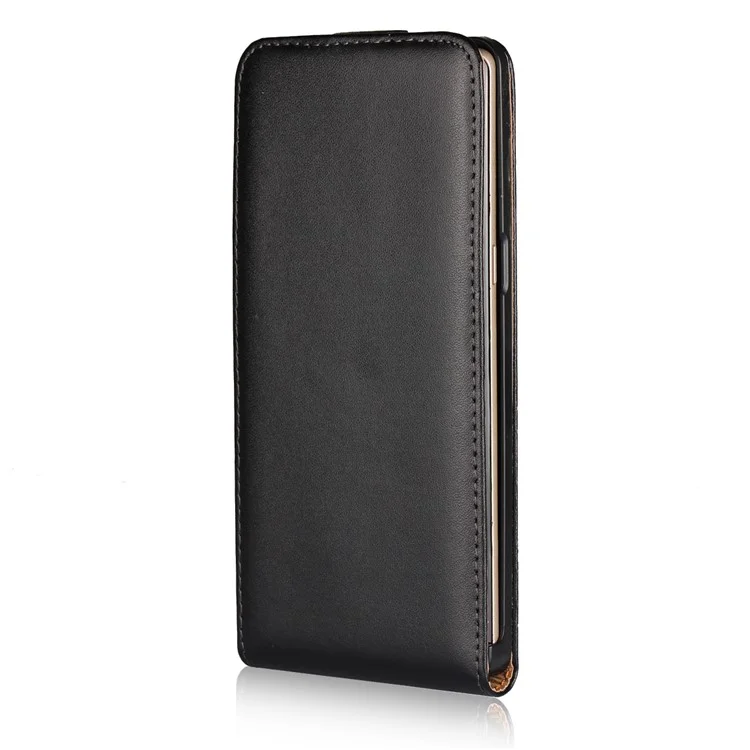 ICOVERCASE Vertical Flip Genuine Split Leather Case for Samsung Galaxy Note 8 SM-N950 - Black