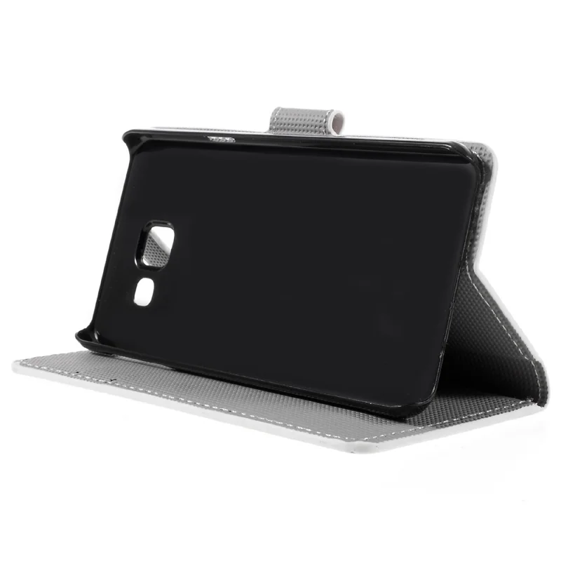 Wallet Leather Phone Case for Samsung Galaxy A3 SM-A310F (2016) - Sleeping Owl on the Branch