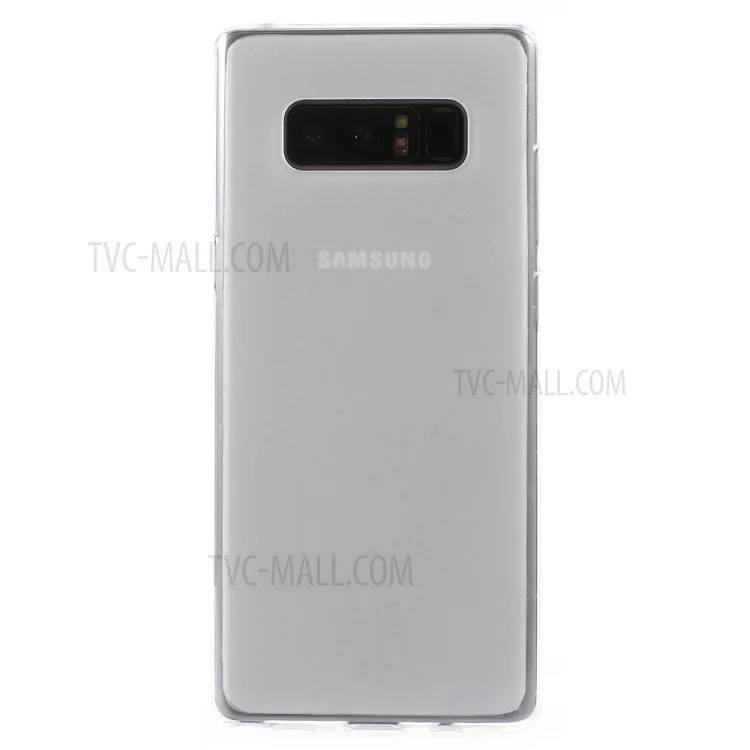 50PCS/Lot Matte Pudding Soft TPU Phone Case Cover for Samsung Galaxy Note 8 N950A - Transparent