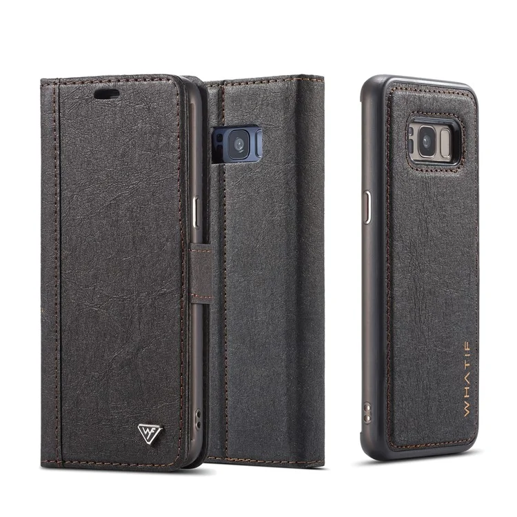 WF DIY Waterproof Paper TPU+PC Hybrid Mobile Phone Accessory Cover for Samsung Galaxy S8 G950 - Black
