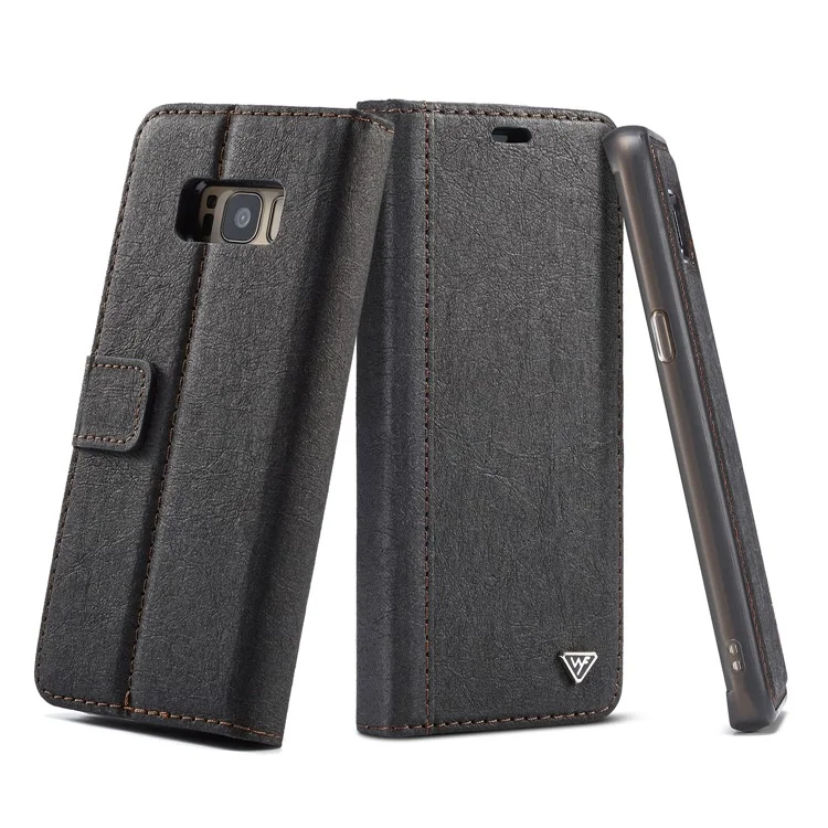 WF DIY Waterproof Paper TPU+PC Hybrid Mobile Phone Accessory Cover for Samsung Galaxy S8 G950 - Black