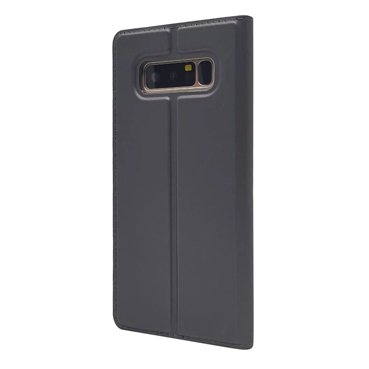 Magnetic Leather Card Holder Case for Samsung Galaxy Note 8 SM-N950 - Black