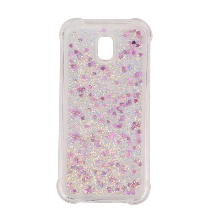 Dynamic Liquid Glitter Sequins Shockproof TPU Phone Case for Samsung Galaxy J5 (2017) EU Version/J5 Pro (2017) - Rose