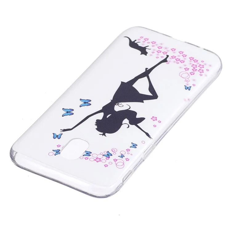 Luminous IMD Patterned TPU Cell Phone Shell for Samsung Galaxy J5 (2017) / J5 Pro (2017) EU Version - Dancing Girl