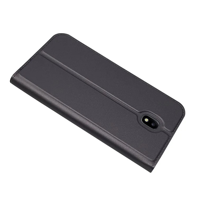 Étui de Support de Carte en Cuir Magnétique Pour Samsung Galaxy J7 (2017) / J7 Pro (2017) Version de L'ue - le Noir