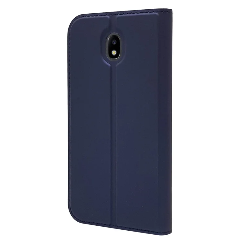Magnetic Leather Card Slot Case for Samsung Galaxy J7 (2017) / J7 Pro (2017) EU Version - Dark Blue