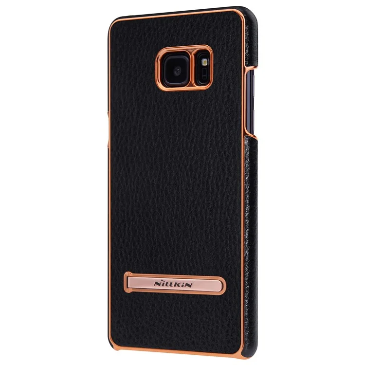 NILLKIN M-JARL Series Leather Coated Hard PC Case with Kickstand for Samsung Galaxy Note Fan Edition N935 - Black