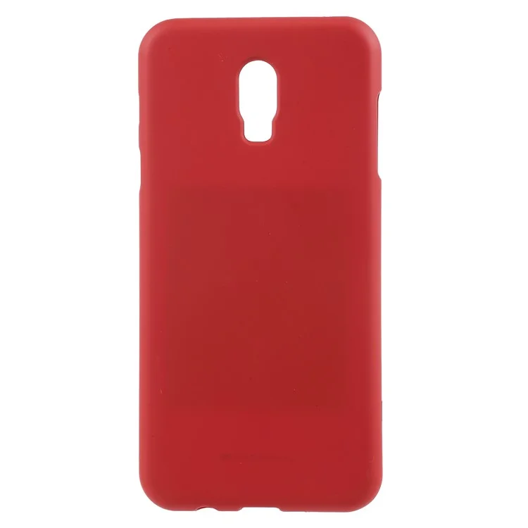 MERCURY GOOSPERY Anti-fingerprint Matte TPU Phone Case for Samsung Galaxy J7 Plus/C8 - Red