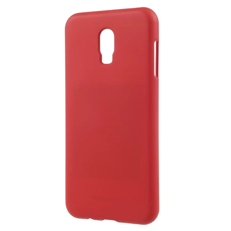 MERCURY GOOSPERY Anti-fingerprint Matte TPU Phone Case for Samsung Galaxy J7 Plus/C8 - Red