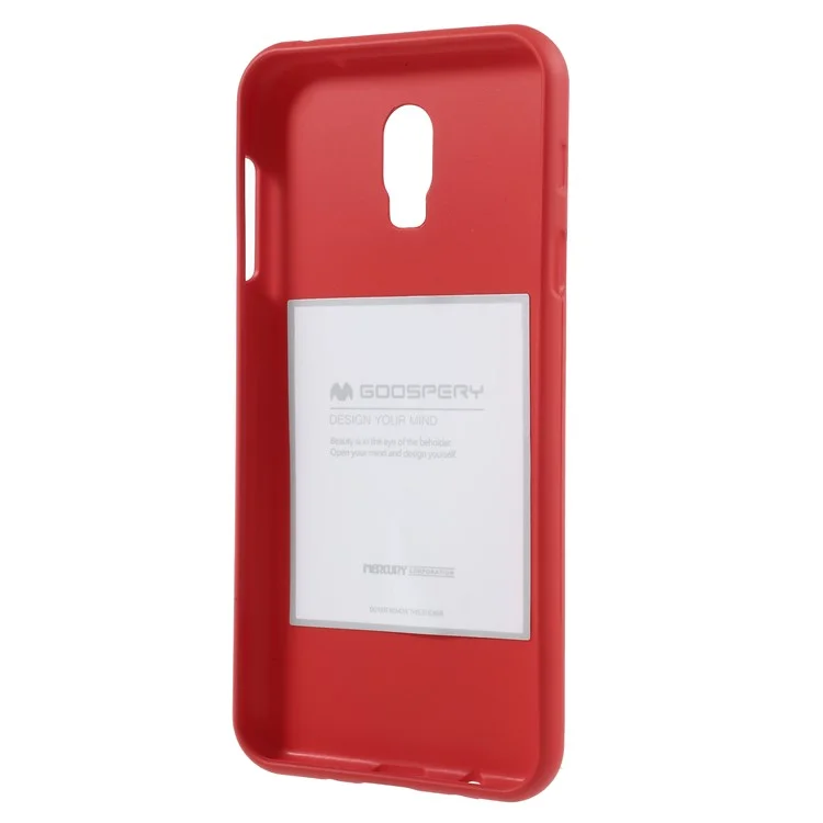 MERCURY GOOSPERY Anti-fingerprint Matte TPU Phone Case for Samsung Galaxy J7 Plus/C8 - Red
