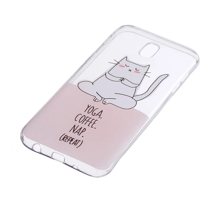 Pattern Printing TPU Flexible Case for Samsung Galaxy J7 Pro (2017) / J7 (2017) EU Version - Cartoon and English Characters