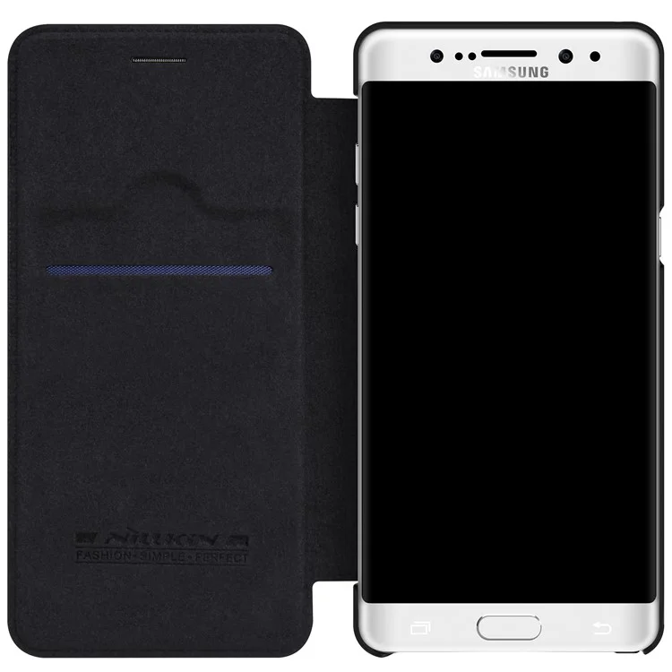 NILLKIN Qin Series for Samsung Galaxy Note FE/Fan Edition Leather Card Holder Case Cover - Black