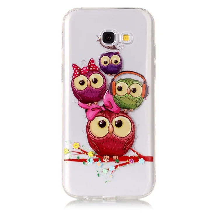 Pattern Printing Soft TPU Phone Accessory Case for Samsung Galaxy A5 (2017) A520 - Owls