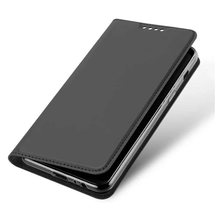 DUX DUCIS Skin Pro Series Card Slot Stand Leather Casing for Samsung Galaxy A8 (2018) - Grey