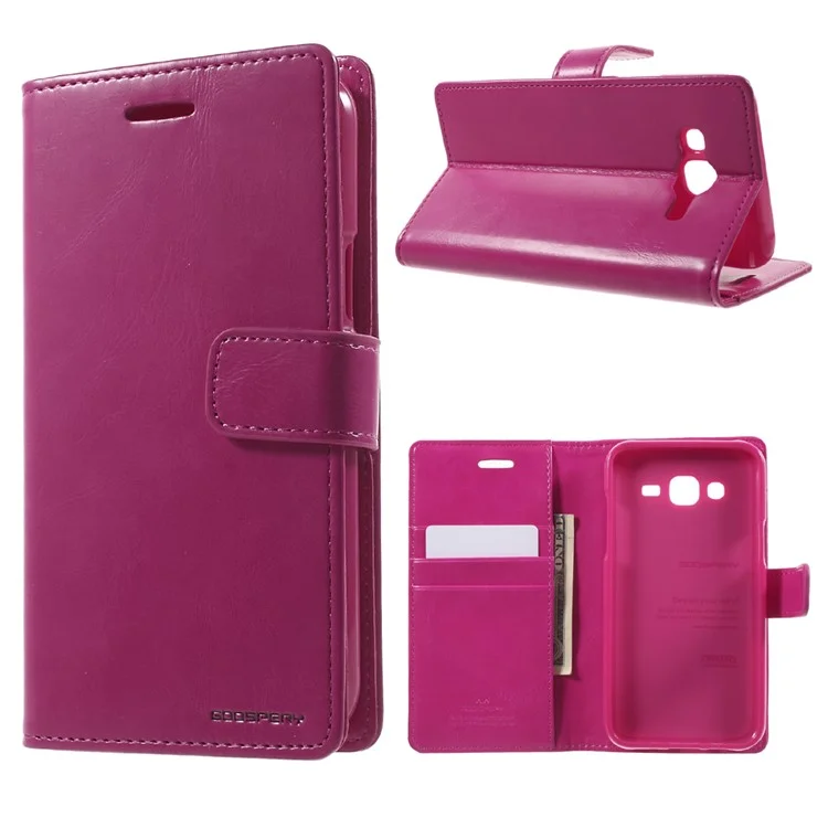 MERCURY GOOSPERY Leather Flip Case for Samsung Galaxy J5 SM-J500F - Rose