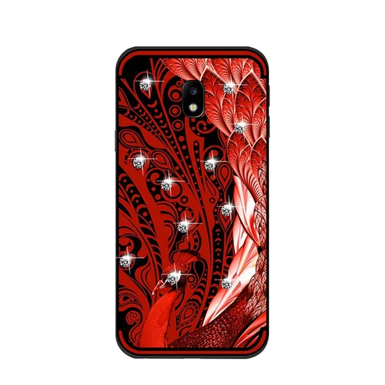 10Pcs/Set NXE Unique Series Diamond Peacock TPU Cases for Samsung Galaxy J5 (2017) EU Version/J5 Pro (2017) - Red