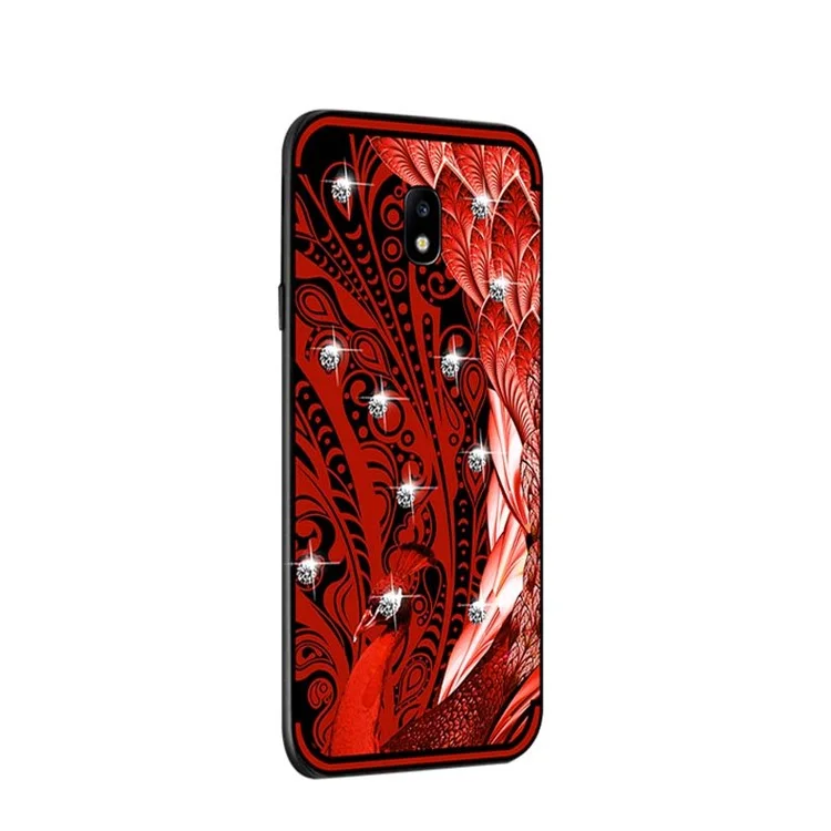 10Pcs/Set NXE Unique Series Diamond Peacock TPU Cases for Samsung Galaxy J5 (2017) EU Version/J5 Pro (2017) - Red