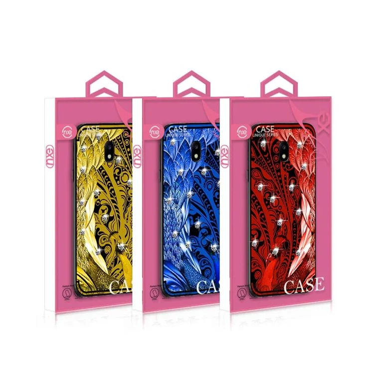 10Pcs/Set NXE Unique Series Diamond Peacock TPU Cases for Samsung Galaxy J5 (2017) EU Version/J5 Pro (2017) - Red