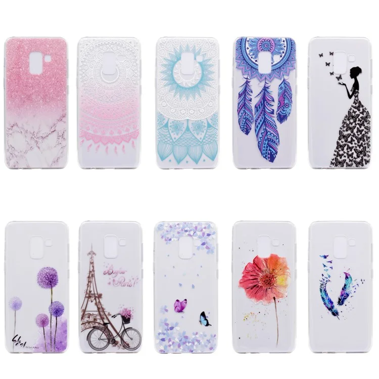 Ultra Thin Pattern Printing Soft TPU Case for Samsung Galaxy A8 (2018) - Dream Catcher